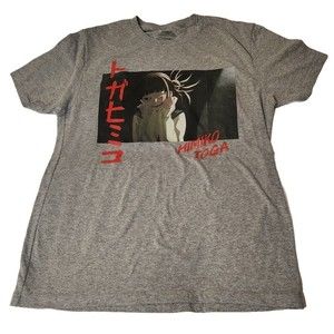 My Hero Academia Himiku Toga Anime Manga Kawaii‎ GRAY Cotton T Shirt Mens Size M